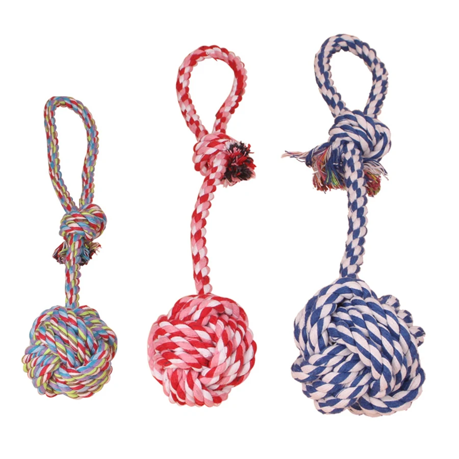 Durable Cotton Rope Dog Toys Training Molar Teeth Bite Resistant Interactive Chew Toy Honden Knuffel Pet Supplies 50DC0038 | Дом и сад