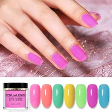 BORN PRETT 10 мл окунание ногтей флуоресцентный порошок пигментная пыль натуральный сухой блеск без лампы основа Топ Дизайн ногтей украшения