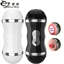 BlackWolf Male Masturbator for man Artificial Vagina Real Pussy Oral sex vibrator Sex Toys for Men gay virgin Sex products BlackWolf Male Masturbator for man Artificial Vagina Real Pussy Oral sex vibrator Sex Toys for Men gay virgin Sex products