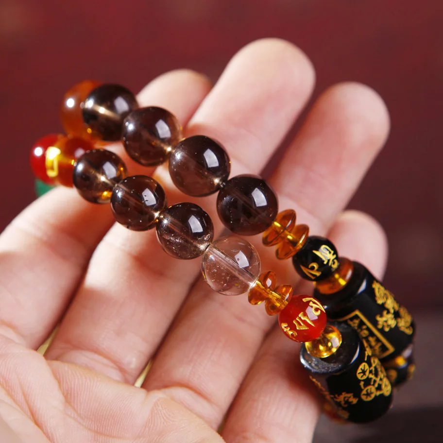 

A genuine natural Obsidian Bracelet beads