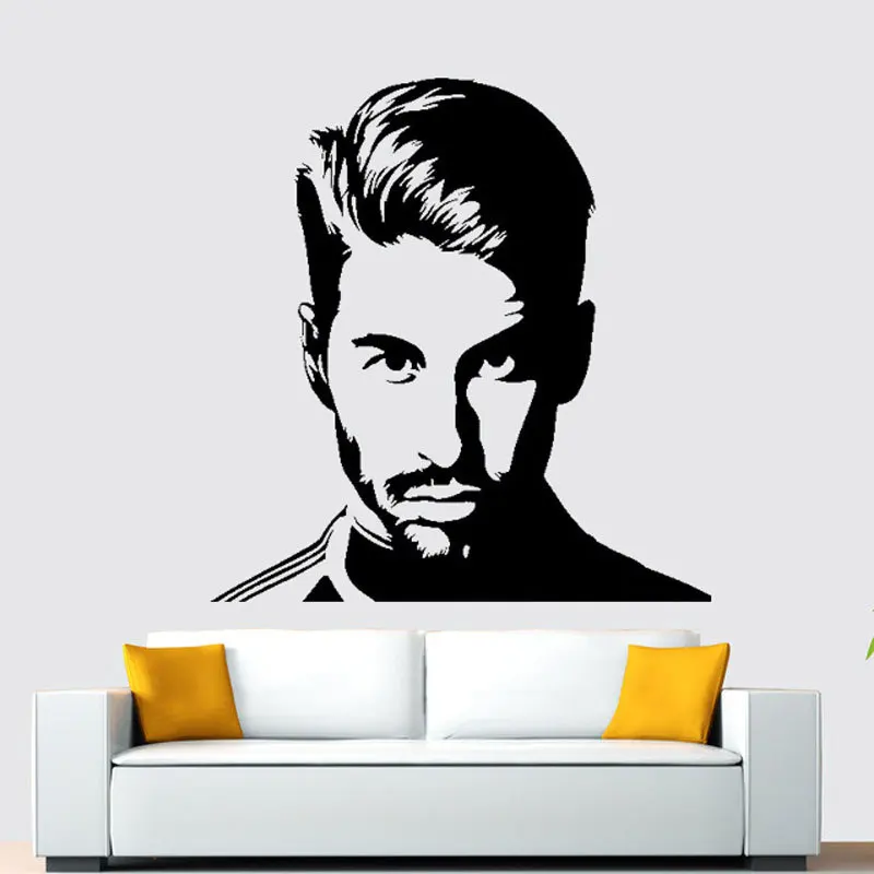 Eco friendly Sports Theme Wall Decals Football Star Stickers Beckham