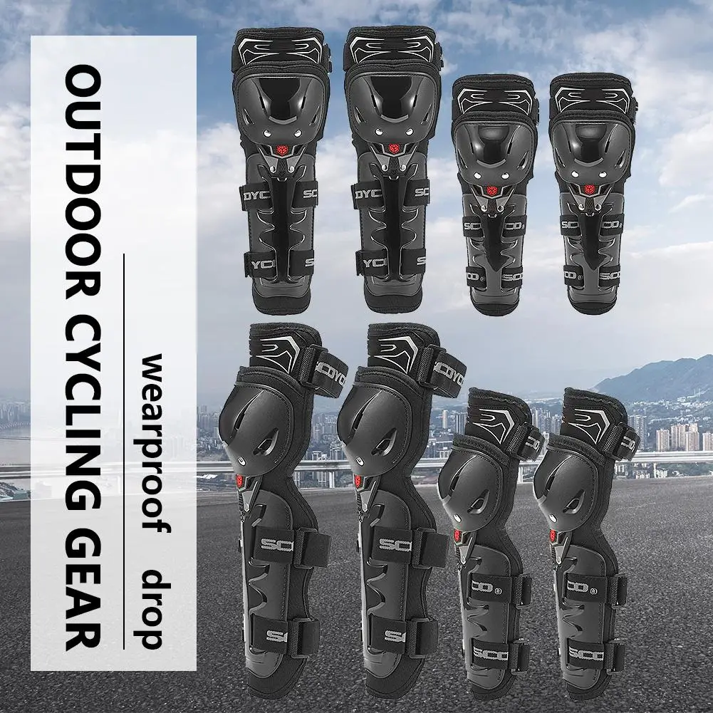 4pcs Motorcycle Protective Gear Motocross Knee Protector Brace Protection Elbow Pad Kneepad Motorcycle Sports Cycling Guard