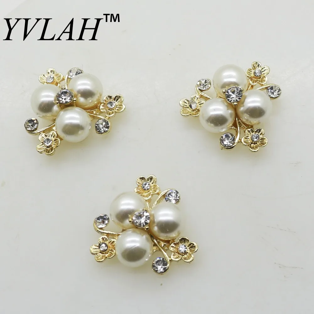 2017New Hot 10Pcs 22mm Flower Alloy Diy Jewerly Accessories rhinestones pedestal embellishments caps Decoration For Making White Jewelry Findings