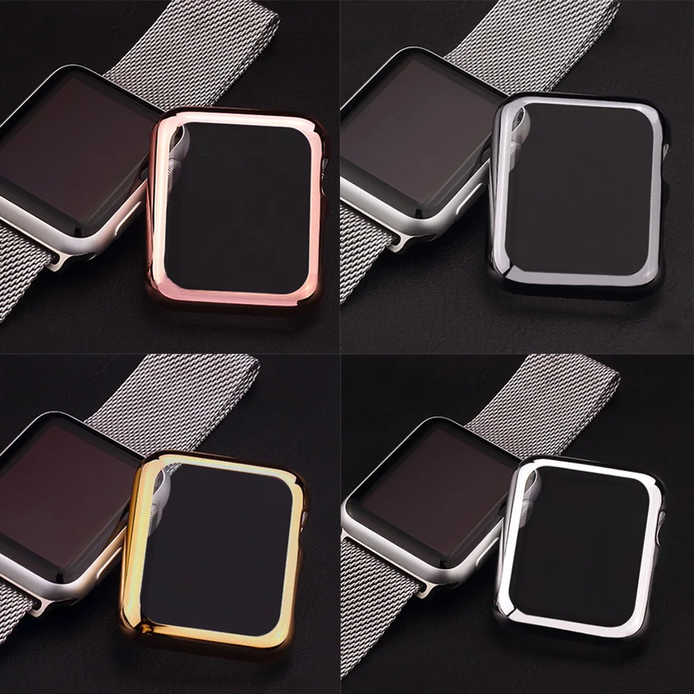 Gosear защитная пленка на весь экран бампер чехол для Apple Watch iWatch i Wach iWach Series 1 2 3 38 мм 42