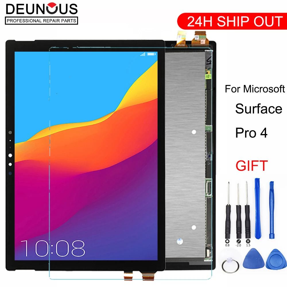 

New For Microsoft Surface Pro 4 V1.0 1724 LTN123YL01-001 V1.0 lcd display touch screem Assembly Free Shipping