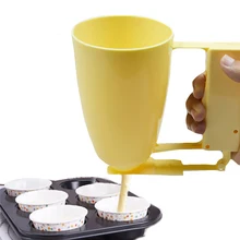 Пластиковые кексы тесто раздаточная чашка инструменты для приготовления тортов желтые Кондитерские чашки Meatball чайник держатель инструменты для выпечки