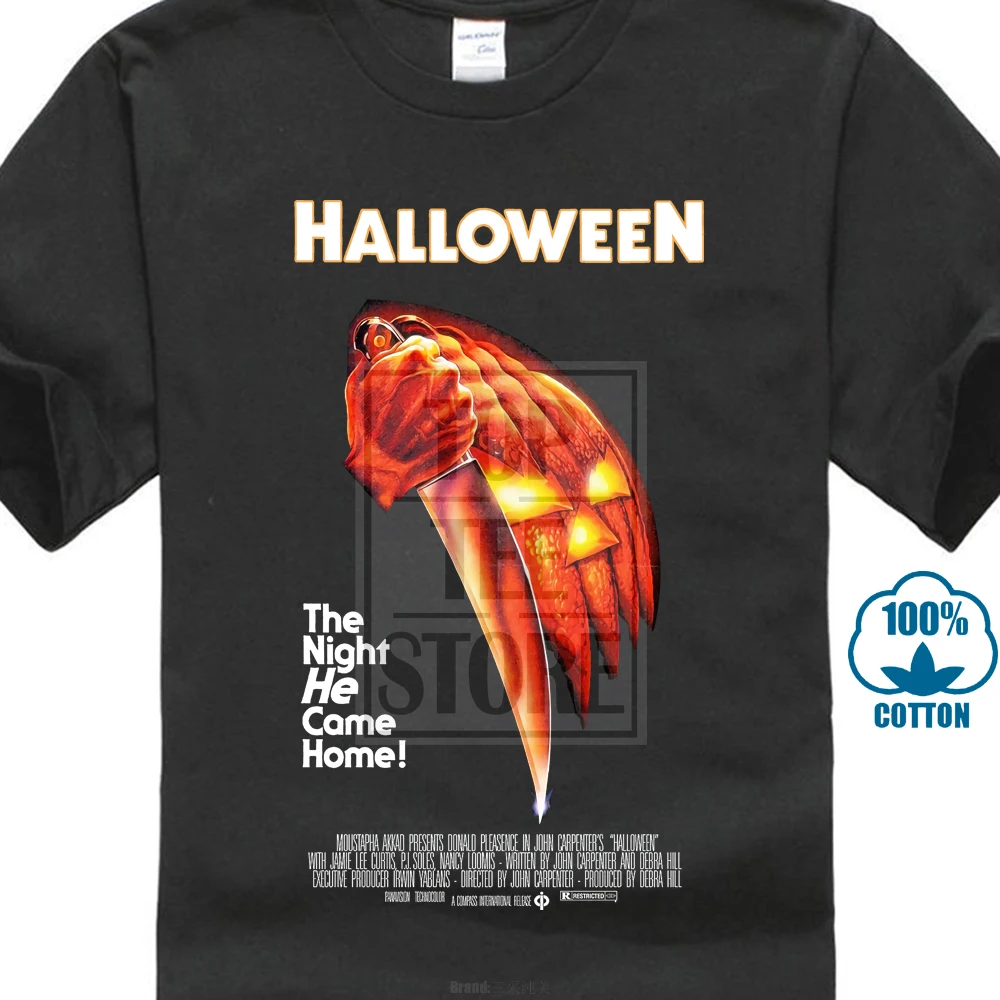 poster 1978 Halloween V3 John Carpenter T-Shirt BLACK ALL SIZES S-5XL