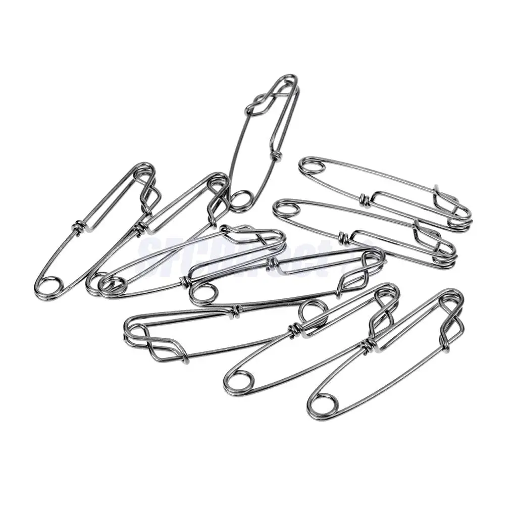 20Pcs Stainless Steel Long Line Longline Clip for Fishing Snapper or Shark S