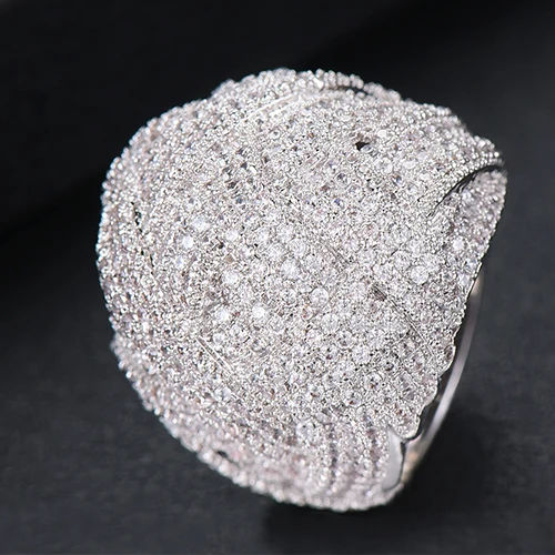 GODKI Monaco дизайнерские Роскошные скрученные линии геометрические кубические циркониевые обручальные Дубай Naija Свадебные кольца на палец ювелирные изделия зависимости - Цвет основного камня: Silver