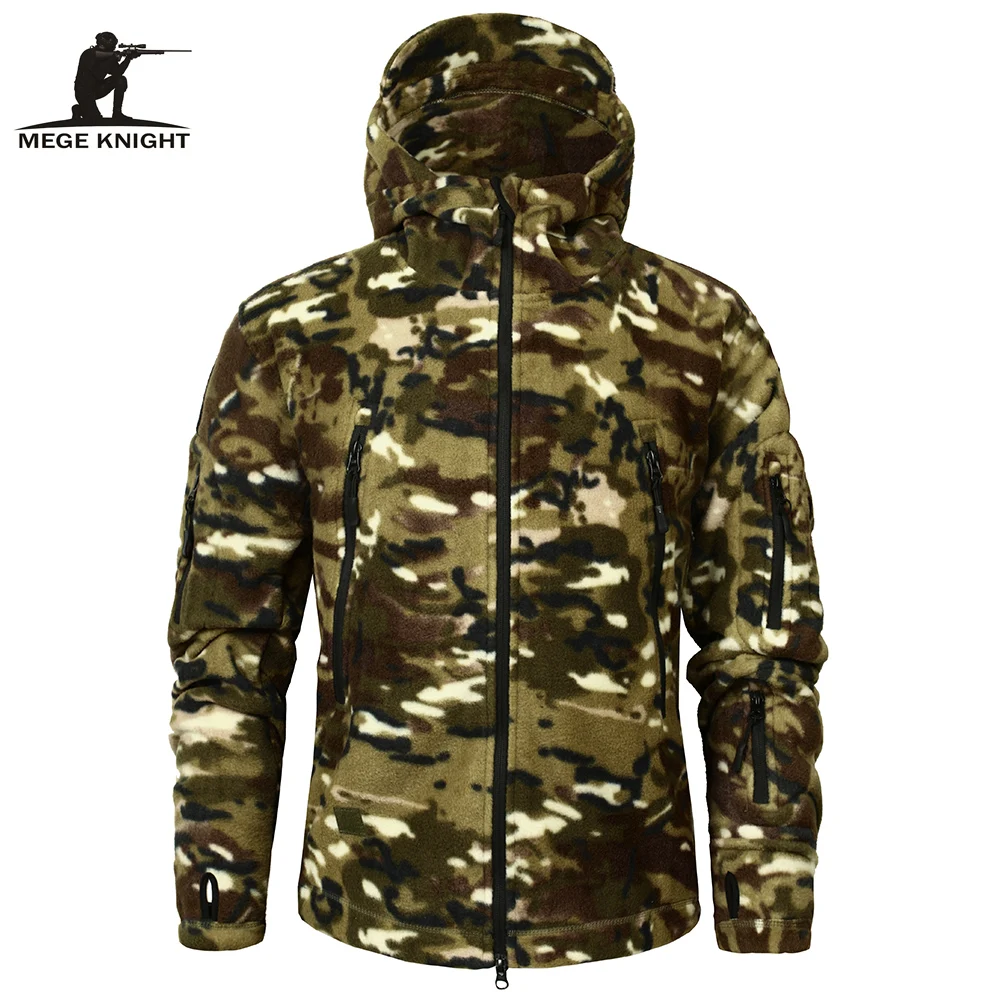 Kaufen Mege Marke Herbst Winter Military Fleece Camouflage Taktischen männer Kleidung Polar Warme Multicam Armee Männer Mantel Outwear Hoodie