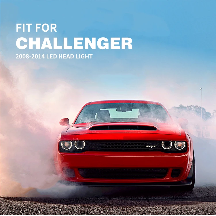 VLAND передний светильник для Dodge Challenger головной светильник 2008- Биксеноновые линзы двойной луч