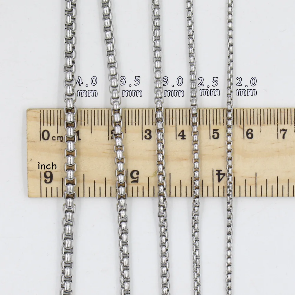 10 м/шт.) 2,0/2,5/3,0/3,5/4,0 мм труба квадратного сечения из нержавеющей стали звено цепи для DIY браслет, ожерелье цепь ювелирные изделия аксессуары