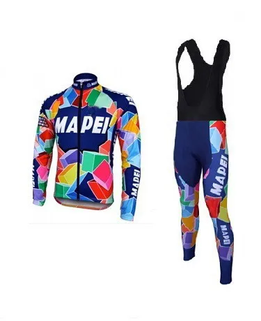 

WINTER FLEECE THERMAL 2019 MAPEI TEAM CLASSIC LONG SLEEVE CYCLING JERSEY CYCLING WEAR ROPA CICLISMO+BIB PANTS 3D GEL PAD SET