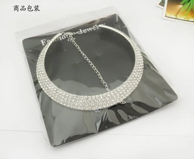 SHOSIXUAN Mecresh Classic Rhinestone Choker Necklace for Women Silver Color Party Prom Wedding Jewelr (7)