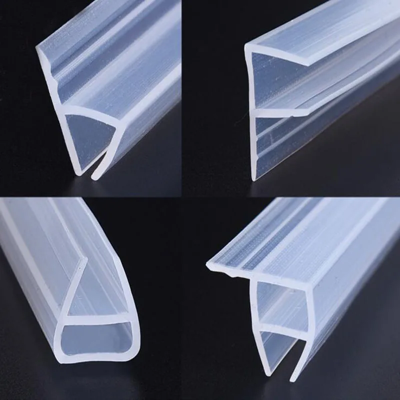 Силиконовая уплотнительная полоса 100 см H/F/U/угловой тип толщина стекла 6 мм резиновая уплотнительная полоса для безрамного стекла Душ двери окна уплотнения