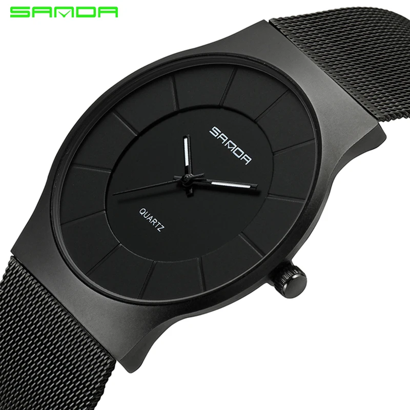 

SANDA Men's Watches Top Brand Luxury Stainless Steel Men's Quartz Watch Fashion Business Watch Relogio Masculino 2018 Saat