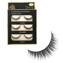 3 пар/упак. искусственные норковые 3d волосы перманентные ресницы удлинитель ресниц Мода поддельные ресницы Путешествия Красота накладные ресницы инструмент