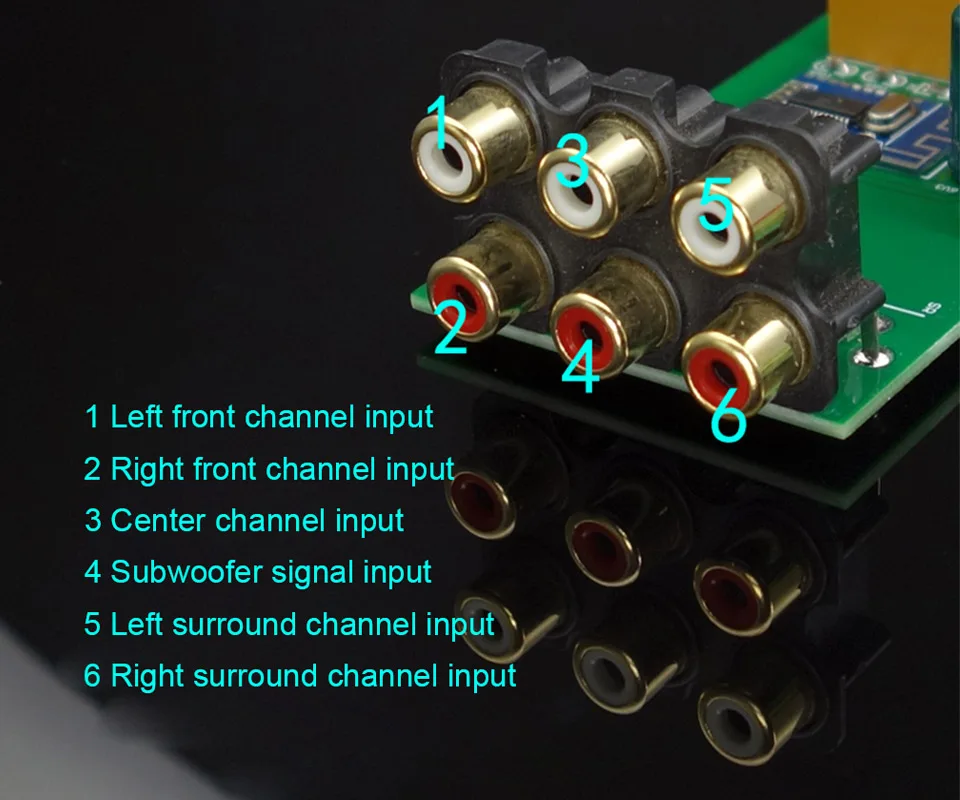 WL60 TPA3116D2 Bluetooth 4,2 Плата усилителя 5,1 каналов аудио усилители 100WX1+ 50WX5 с регулировкой высоких частот