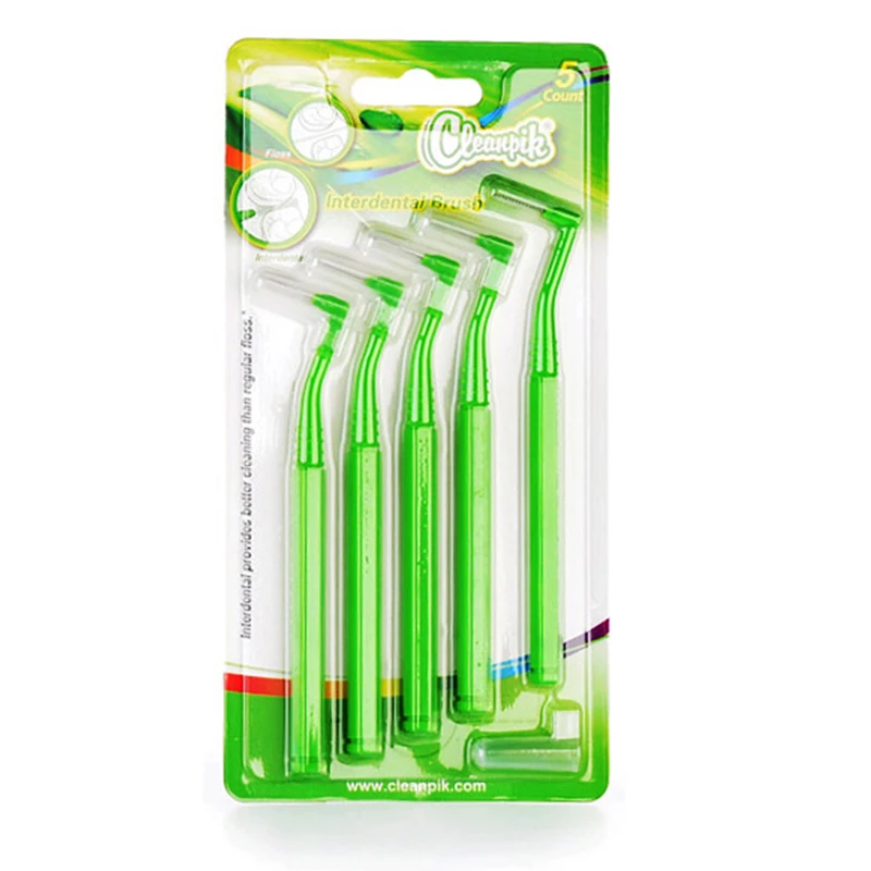 

0.6mm-1.5mm L type Interdental Brush 10pcs/set Push-Pull Tooth Floss Dental Oral Care Tool For Teeth Cleaning Gum Toothbrush