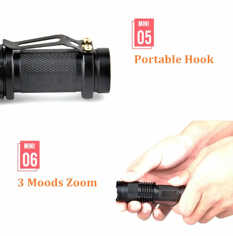 ReBlue Flashlight Lanterna x900 Linterna Led Tactical Torch Led Flashlight Camping Lanterna Tatica Torch Light 14500 XML Q5 T6 12