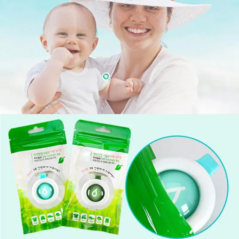 Baby Kids Skin Care Anti-mosquito Pest Button Safe buckle Repeller Control Insect Bugs Color sent by random