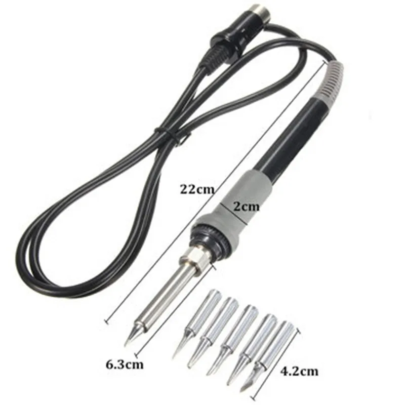 

Free shipping for Hakko FX-8801 ESD solder iron handle with 5pcs T18 Soldering Tips for HAKKO FX-888 888D Soldering Stations