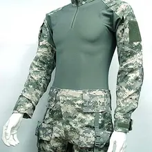 Боевая рубашка и брюки Камуфляжный цифровой Аккумуляторный w/налокотник наколенник