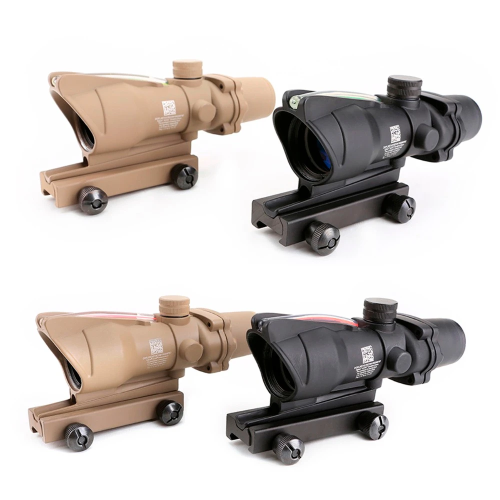 SPINA оптический Охотничий Прицел ACOG 4X32 оптика из настоящего волокна красный