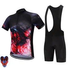 2017 NEW Volcanic red quick dry cycling Jerseys bike maillot ciclismo cycling clothing bicycle clothes sportwear 9D gel #0058