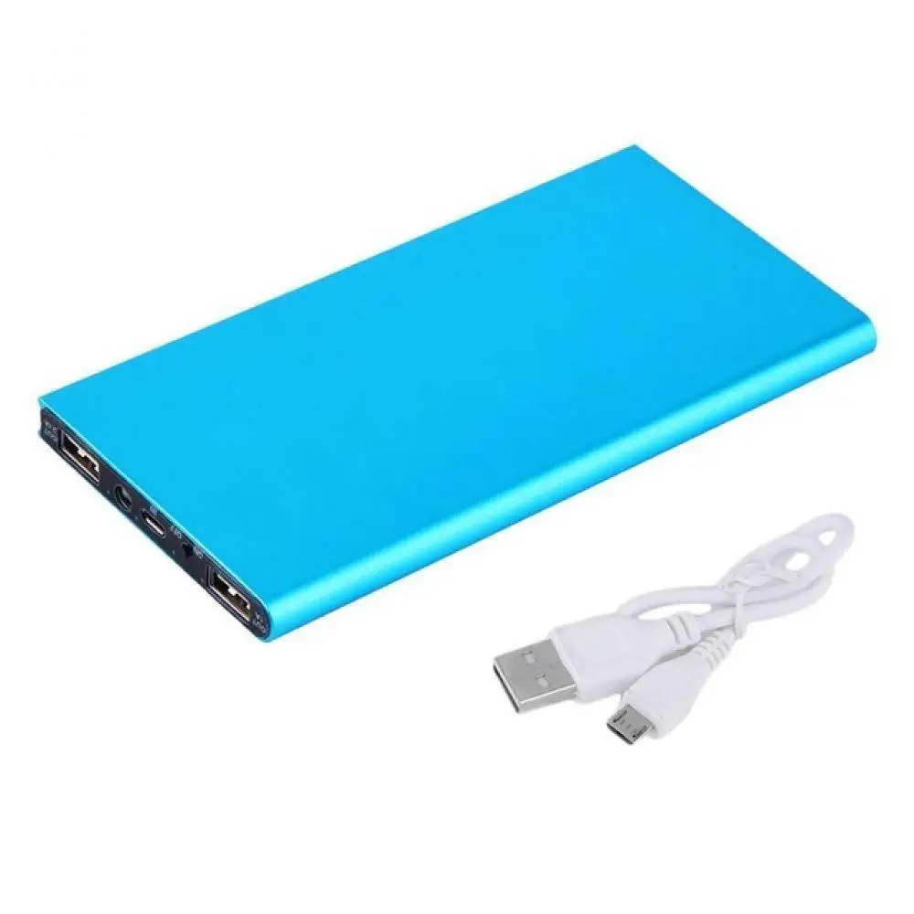 10000 мАч Внешний аккумулятор быстрая зарядка 3,0 Двусторонняя Быстрая зарядка USB двойной USB зарядное устройство для Xiaomi iPhone X Note 8 повербанк - Цвет: Blue