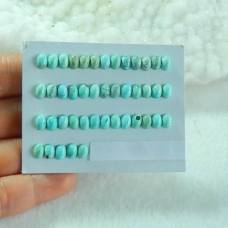 

NEW,44 Pcs Turquoise Cabochons,Natural Turquoise Cabochons,Fashion Jewelry,Hot Selling,4x2x2mm,5.5g