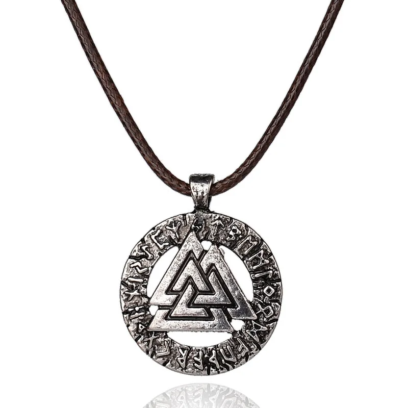 pagan amulet pendant Men necklace Scandinavian Viking jewelry Odin 