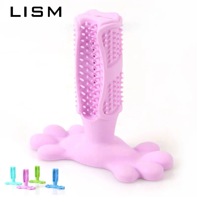 

2019 Pet Dog's Chew Toy Brush Effective for Doggy Oral Care TeethBrush Care Dog Brushing Stick Toys For Dogs Teeth Scale Removal