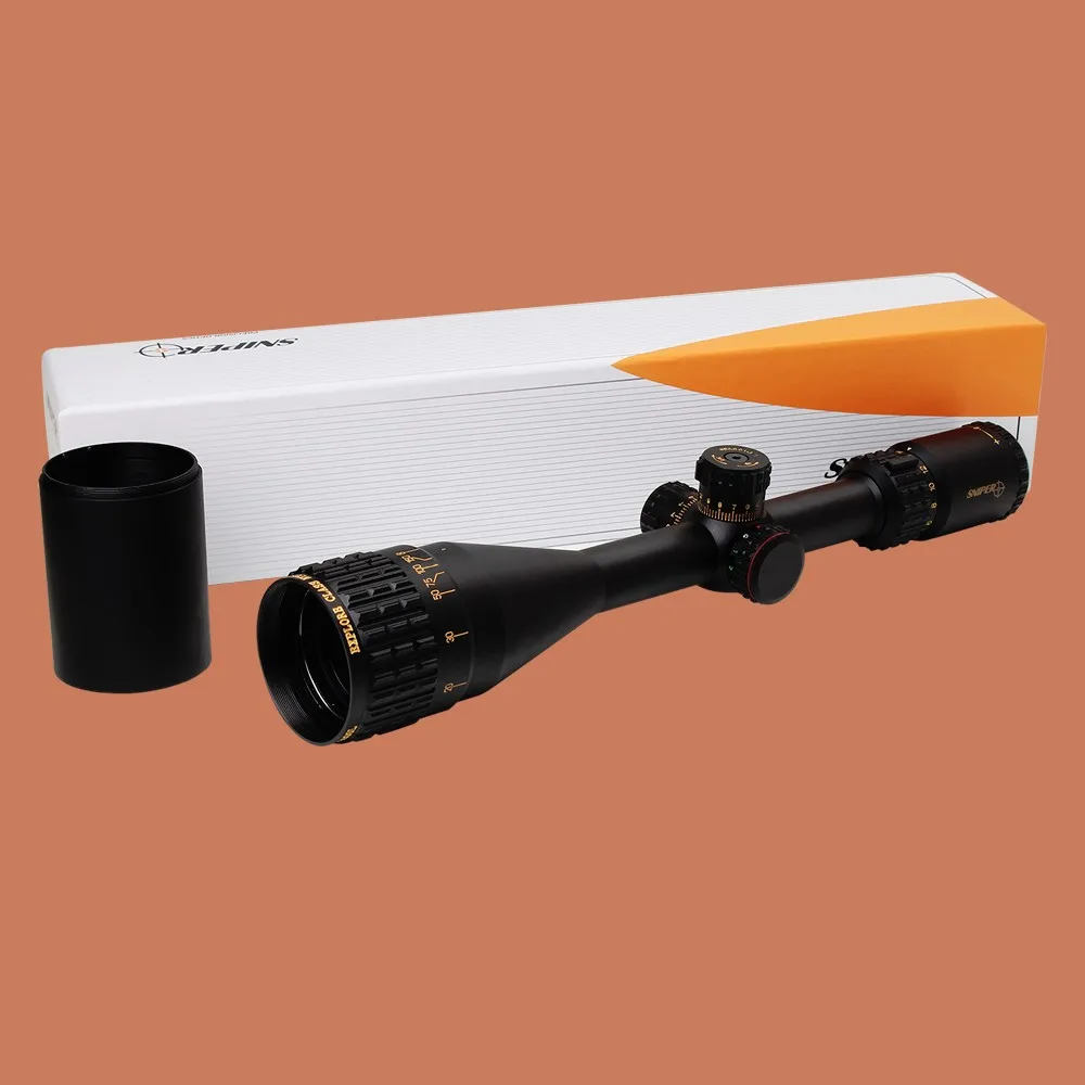 Hunting Tactical Optical Sight SNIPER NT 6-24X50 AOGL Full Size Glass Etched Reticle RGB llluminate Rifle Scope 7