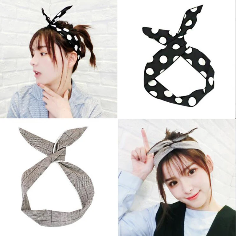 

2019 Bosbian style Headwear Print Banana Headband For Women Stretch Head Wrap Retro Cross Lady Hair Accessories