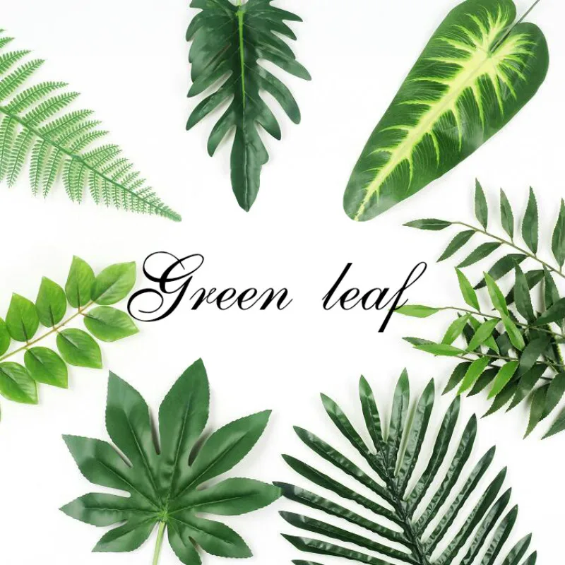 Искусственный тропический лист, сделай сам, имитация растений, стена, Зеленый папоротник, лист пальмы, треснутый лист, домашний, семейный, Свадебная вечеринка, украшение