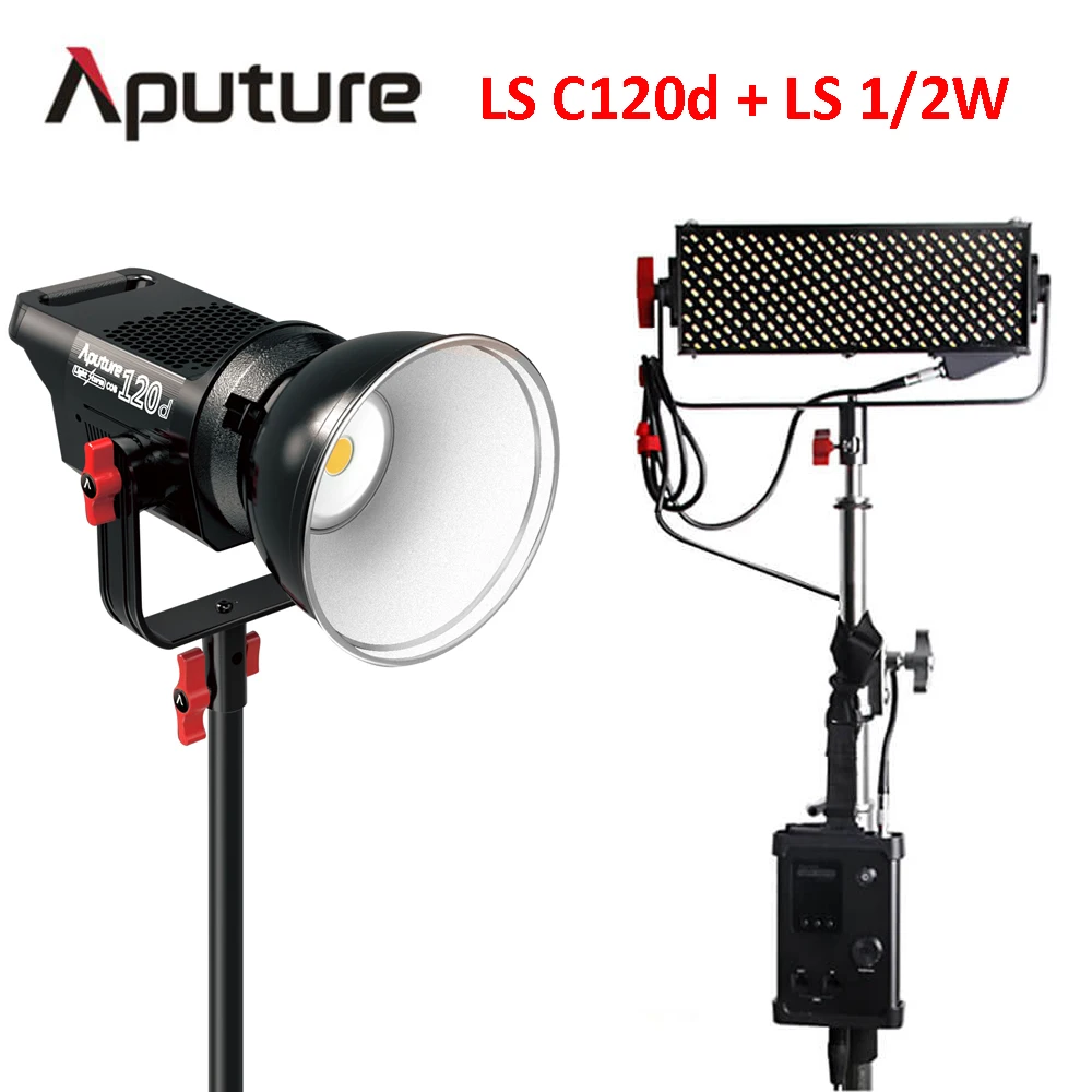 Aputure led studio light kit LS C120D + LS 1/2W professional