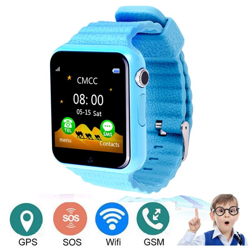 

V7 Children GPS Smart Watch GPS Phone LBS Location SOS Emergency Security Anti Lost For ISO Android waterproof Baby Kids Watch