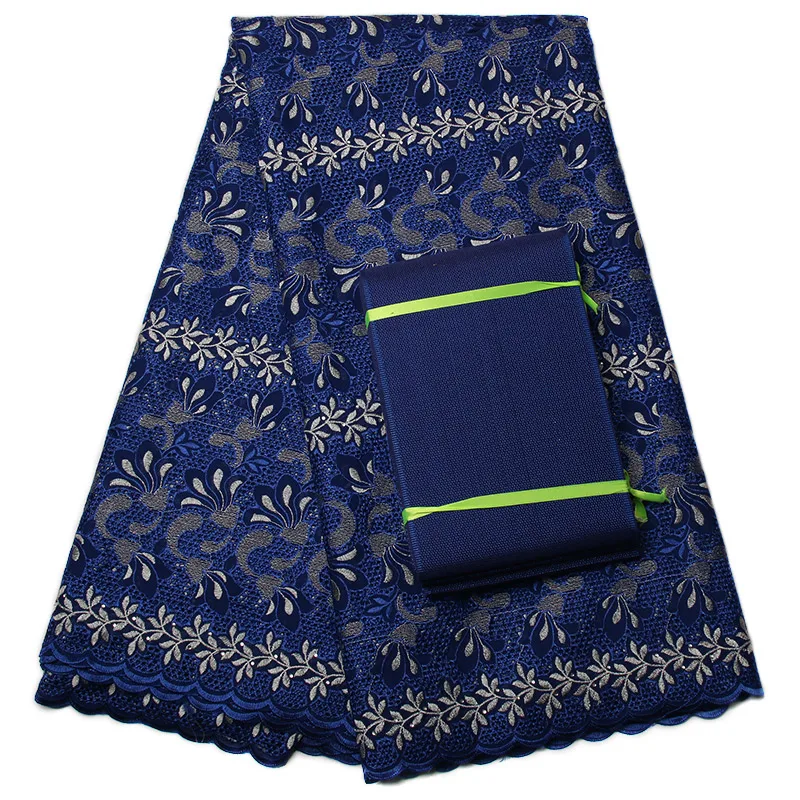 

Blue Embroidered Lace Trim Swiss Voile Lace With Headties 2017 Hot African Lace Fabric Swiss Voile Lace In Switzerland QF977B-1