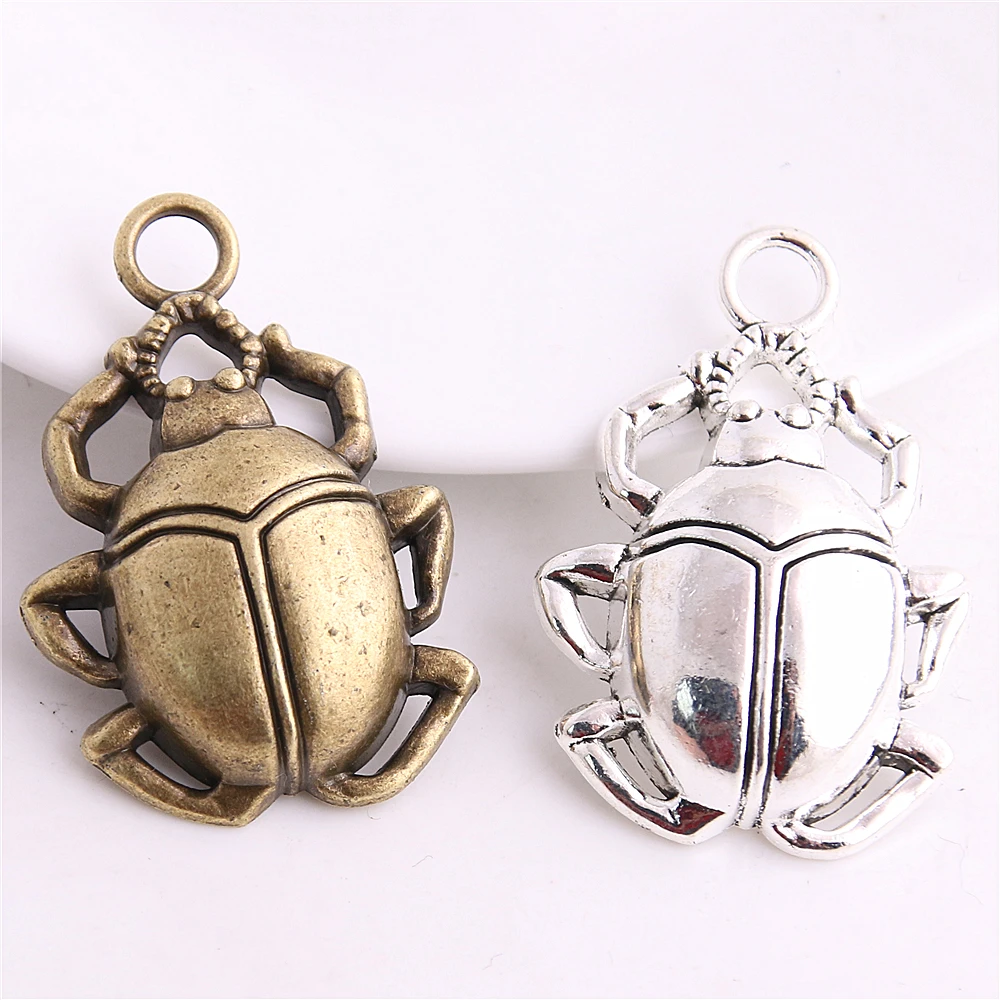 

SWEET BELL 10pcs 26*40mm Large Beetle Insect Charms Pendants for Necklace Bracelet Jewelry Making Findings 3C420