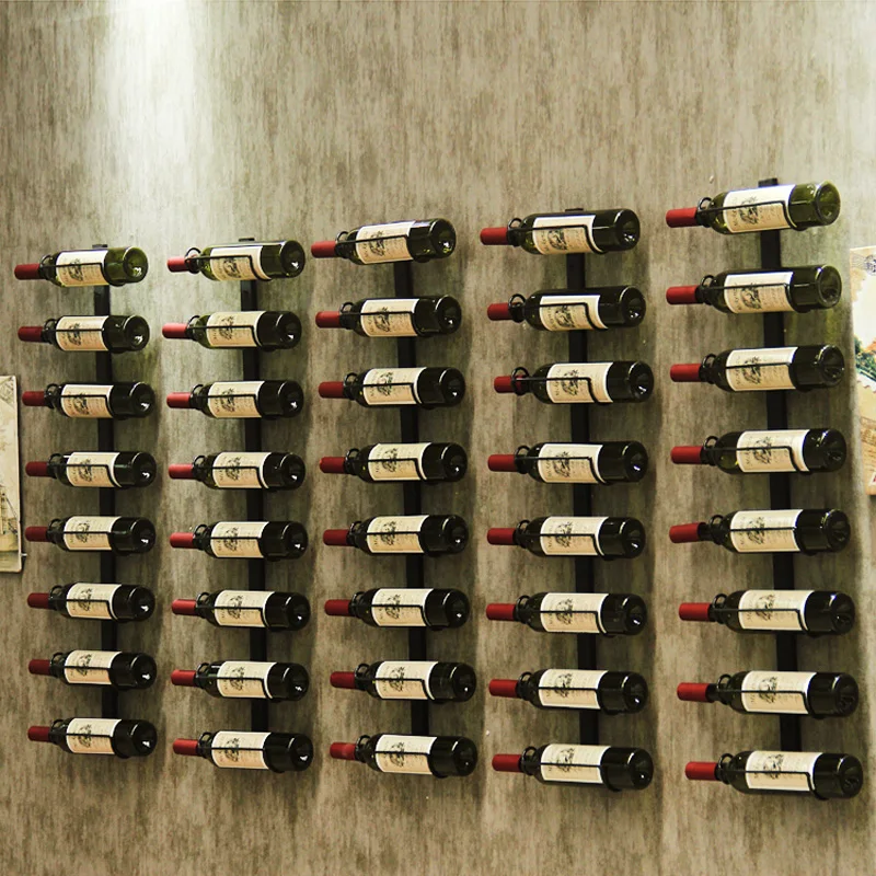 Железная стойка для вина, настенные держатели для вина, винный шкаф ...