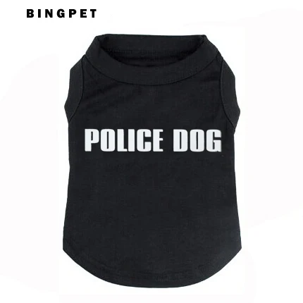 

Cute Pet Personalized Printed Soft Cotton Dog T Shirt Summer Clothes Police Dog Uniform Clothes