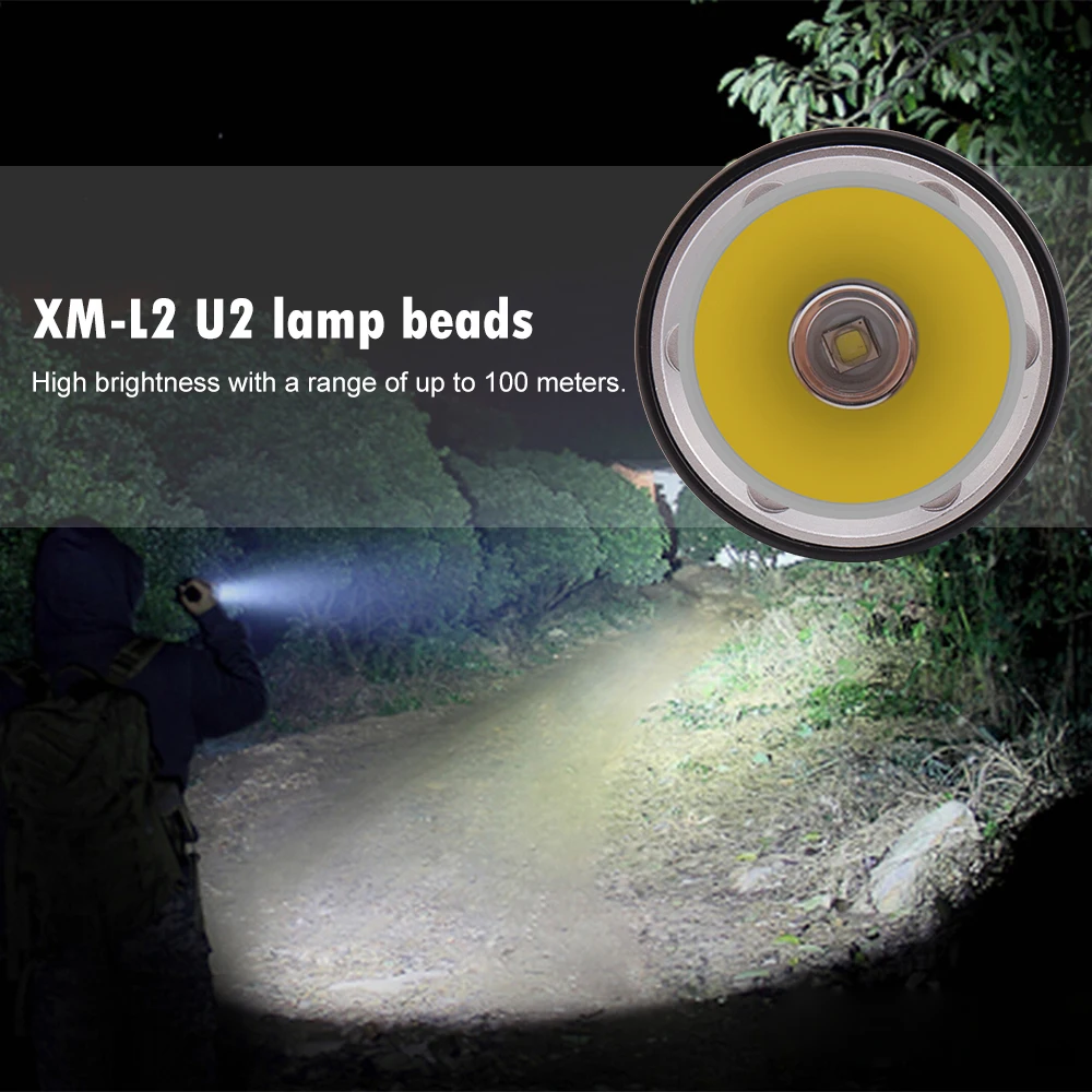 BORUiT 2000LM T41 XM-L2 U2 светодиодный фонарик для дайвинга подводный 60 м фонарь плавный затемняющий фонарь дайверский фонарь на 18650 аккумулятор