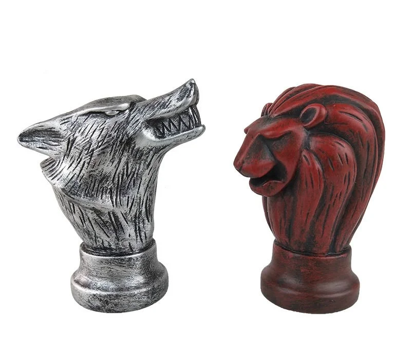 

Game of Thrones Animation Wolf Head Lion Head Resin Chess Decoration 8cm