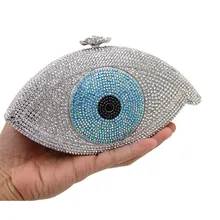 XIYUAN/брендовая модная мини-сумка с бриллиантами, милая вечерняя сумка с большими глазами, сумка на плечо для девочек, женская сумка через плечо, сумки-мессенджеры, подарки