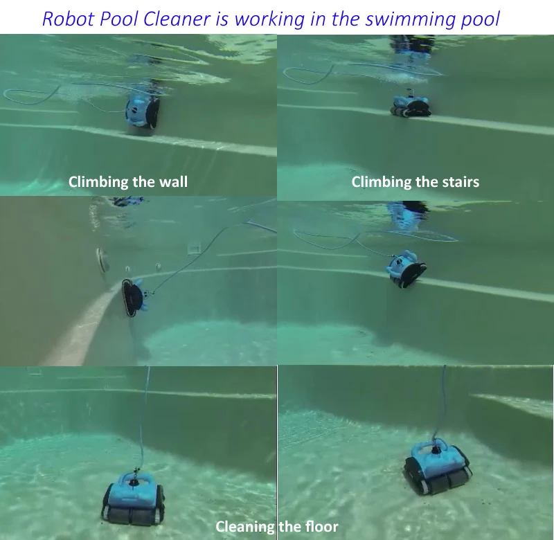 Роботизированный очиститель бассейна для бассейна размер 100-600m2, 15 m/20 m/25 m/30 m кабель с Caddy Cart