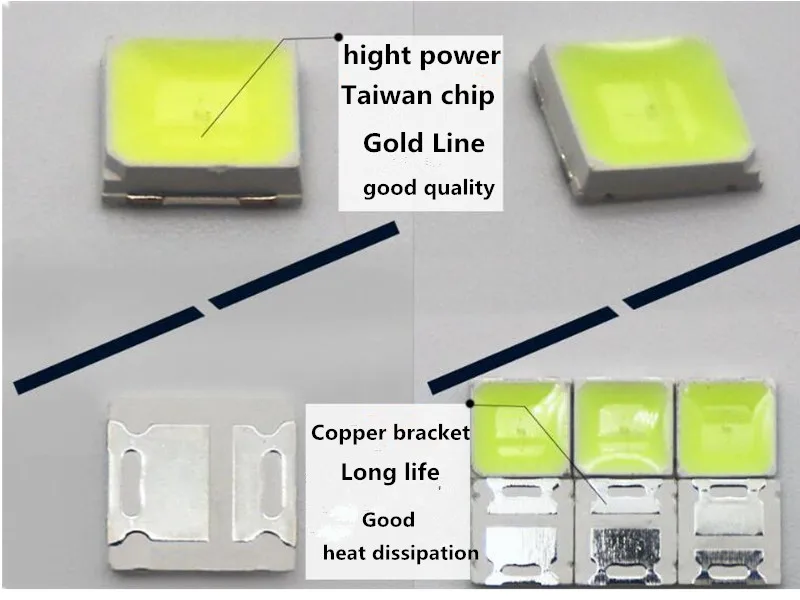 50 шт.> SMD СВЕТОДИОДНЫЙ 2835 5054 5730 чипы 1 Вт 3V 6V 9V 18V 30V бусины светильник белый 130LM поверхностного монтажа PCB светодиодный светильник, излучающая Диодная лампочка