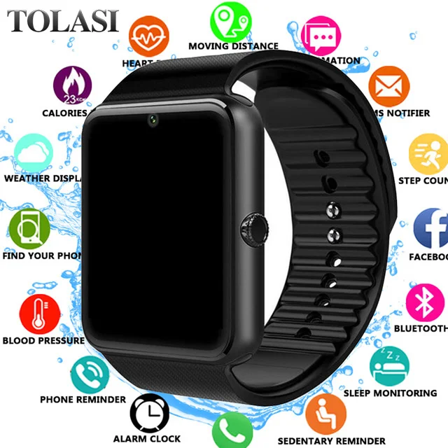 

relogio inteligente 2019 Bluetooth Smart Watch Men Intelligent Digital Sport Smartwatch GT08 Pedometer For Android Smartphone