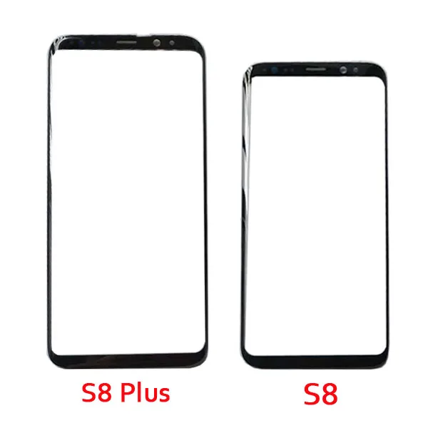 Высокое качество для Samsung Galaxy S8 g950 G950F S8 плюс G955 передних боковых Стекло Сенсорная панель Объектив Стекло черный Цвет с лентой и инструмент