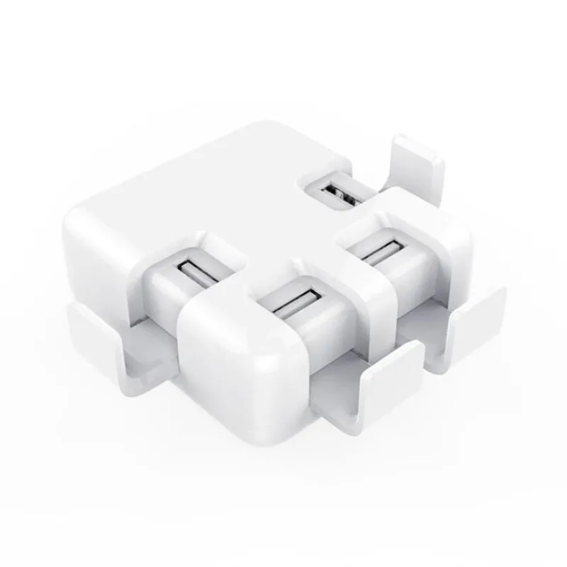 

New 4 port USB travel charger with mobile phone bracket intelligent For iPhone samsung xiaomi Huawei HTC Mobile Phone Adapters